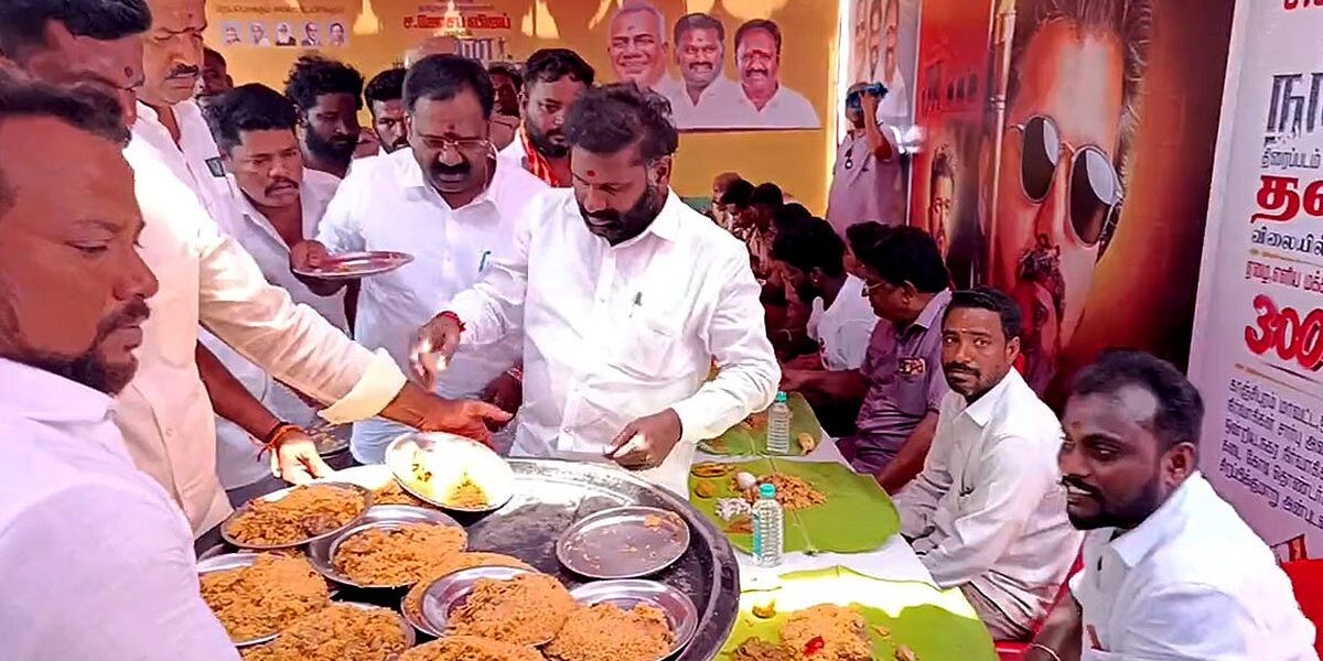 Vijay's Fans Celebrate Jana Nayagan With Biryani Party