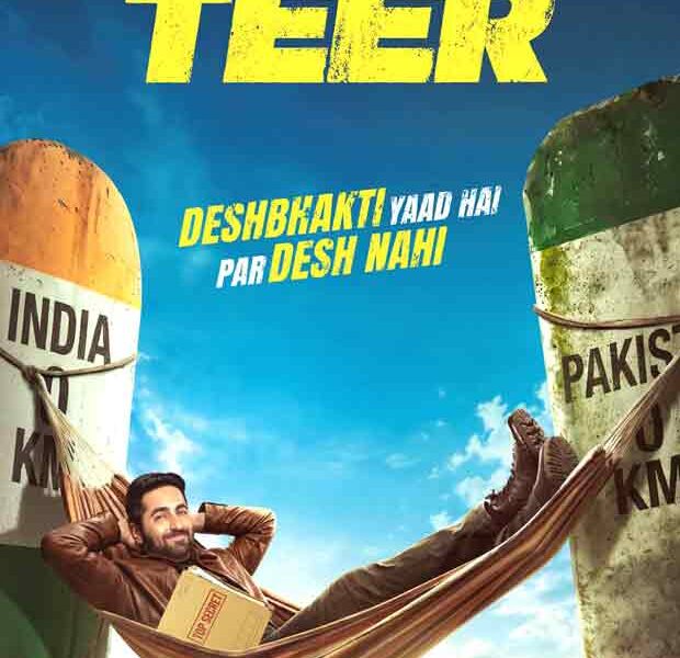 Ayushmann Khurrana literally hangs between India and Pakistan in quirky first poster of Udta Teer; film to release on October 9