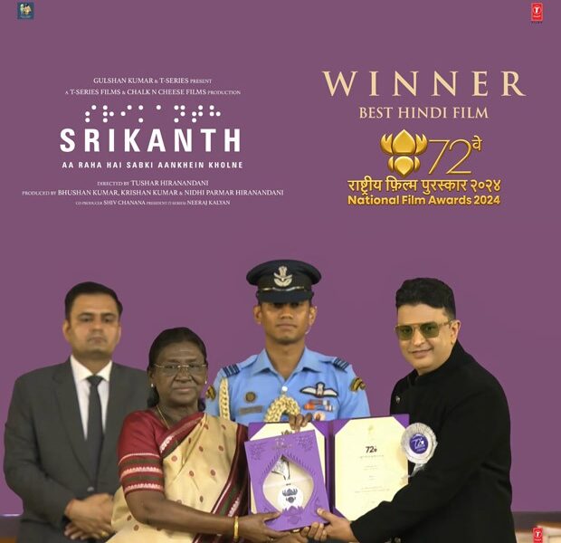 Srikanth honoured with National Film Award for Best Hindi Film; producer Bhushan Kumar receives prestigious honour from President Droupadi Murmu